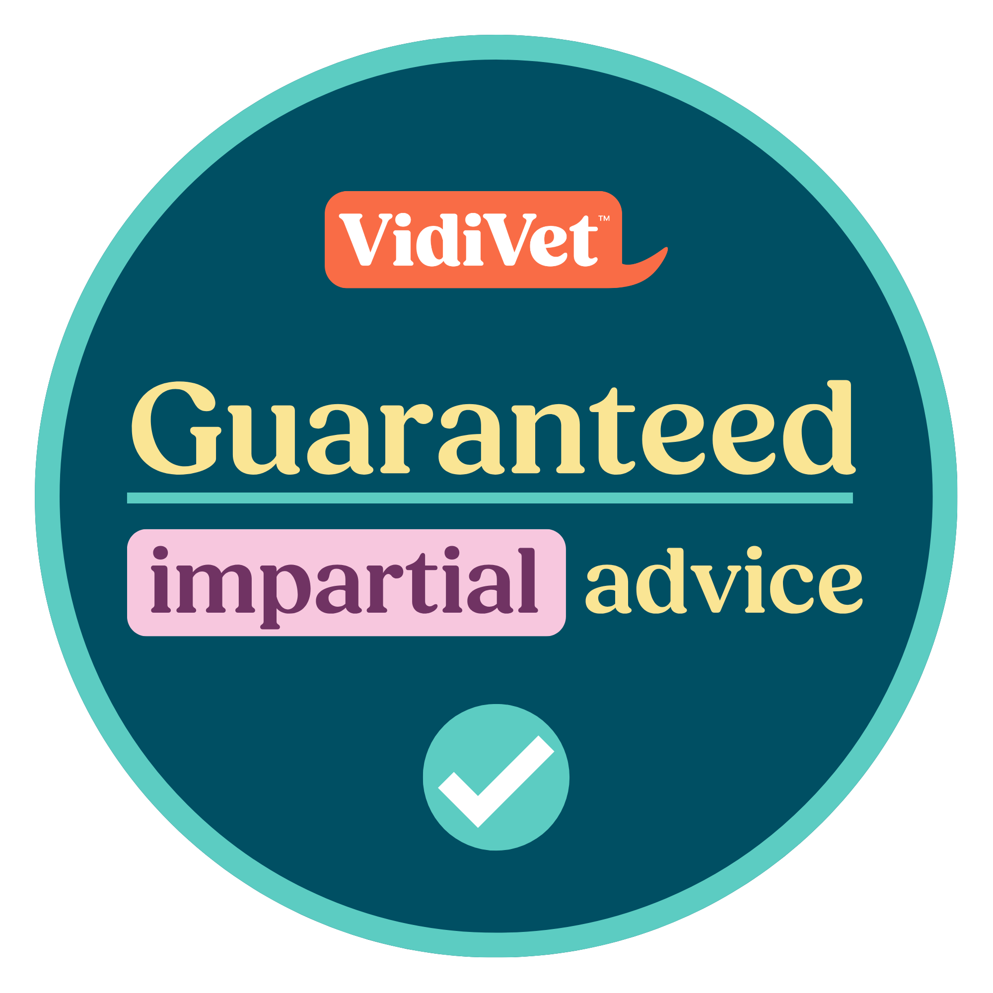 Guaranteed impartial advice badge from VidiVet